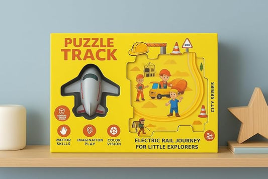 Puzzle Track Electric Rail Journey Construction Set, Motor Skills Development