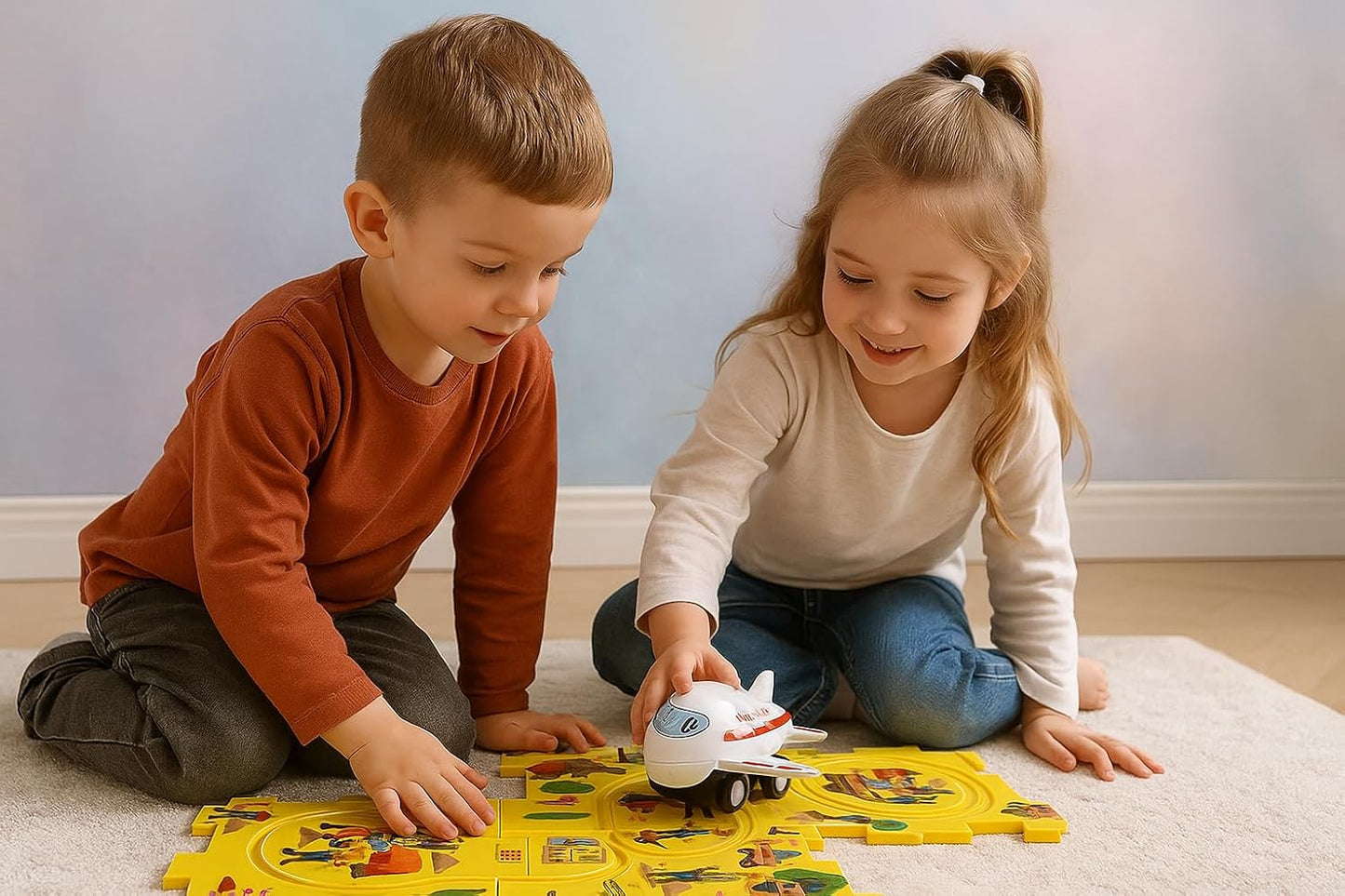 Puzzle Track Electric Rail Journey Construction Set, Motor Skills Development